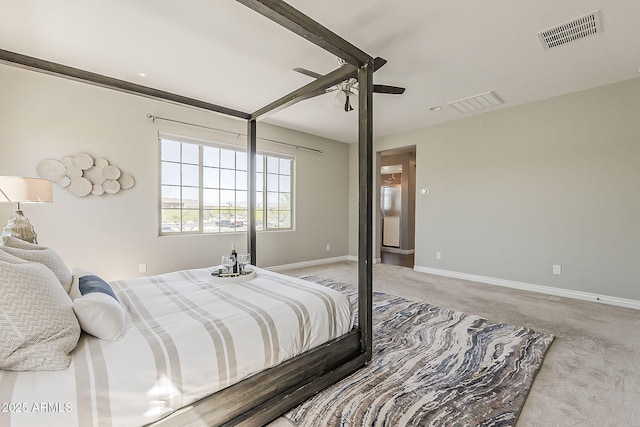 3310 E Los Gatos Dr, Phoenix, AZ 85050 - bedroom featuring carpet floors, baseboards, and a ceiling fan