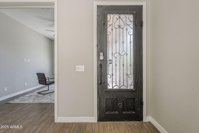 3310 E Los Gatos Dr, Phoenix, AZ 85050 - entryway featuring wood finished floors and baseboards