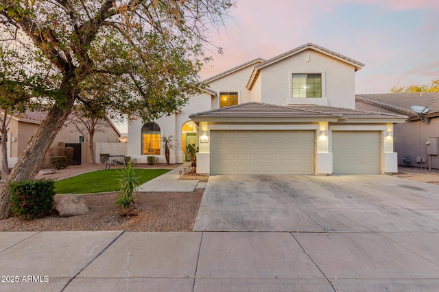 view of front of house featuring a garage