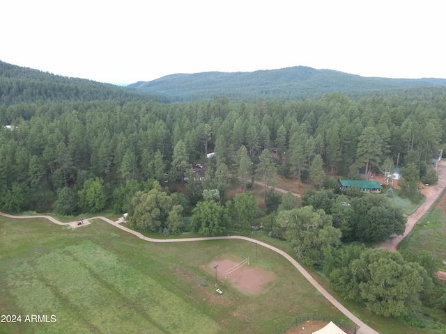 aerial view featuring a mountain view