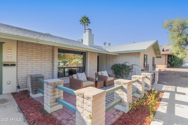 view of patio / terrace with an outdoor living space