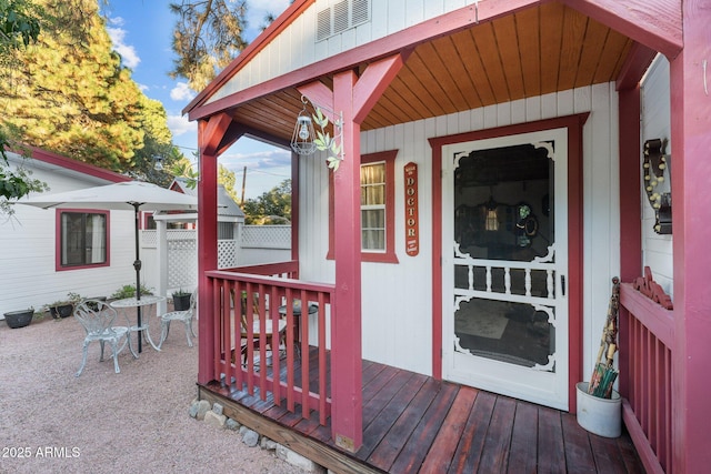 view of doorway to property