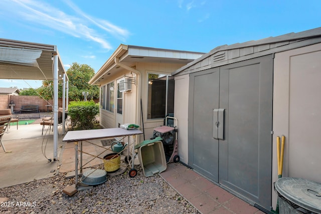 exterior space featuring fence