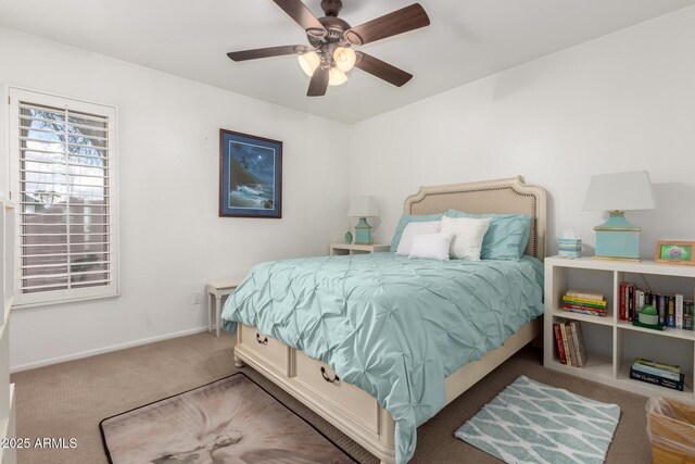 2843 E Captain Dreyfus Ave, Phoenix, AZ 85032 - carpeted bedroom with baseboards and a ceiling fan