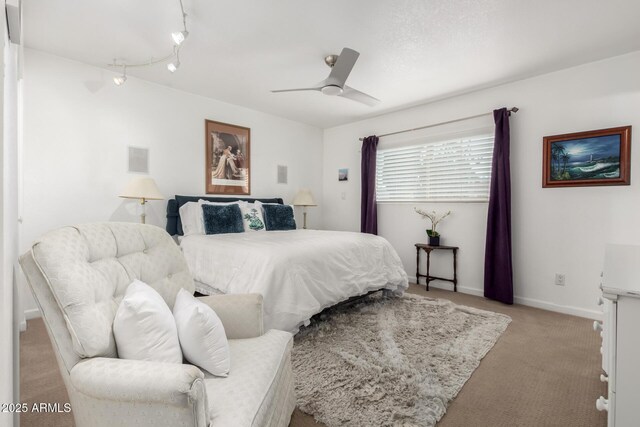 2843 E Captain Dreyfus Ave, Phoenix, AZ 85032 - bedroom with light carpet and ceiling fan