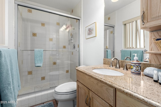 2843 E Captain Dreyfus Ave, Phoenix, AZ 85032 - full bathroom featuring vanity and a shower stall