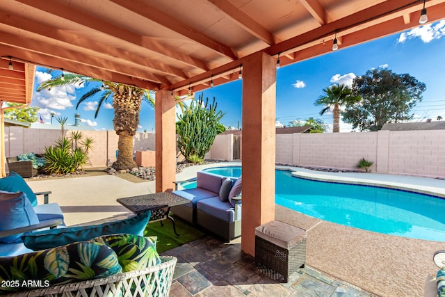 2843 E Captain Dreyfus Ave, Phoenix, AZ 85032 - view of pool featuring a patio and a fenced backyard