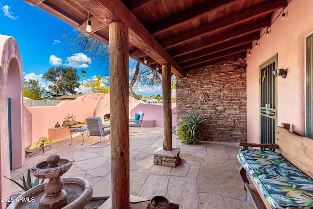 2843 E Captain Dreyfus Ave, Phoenix, AZ 85032 - fenced backyard with a patio area