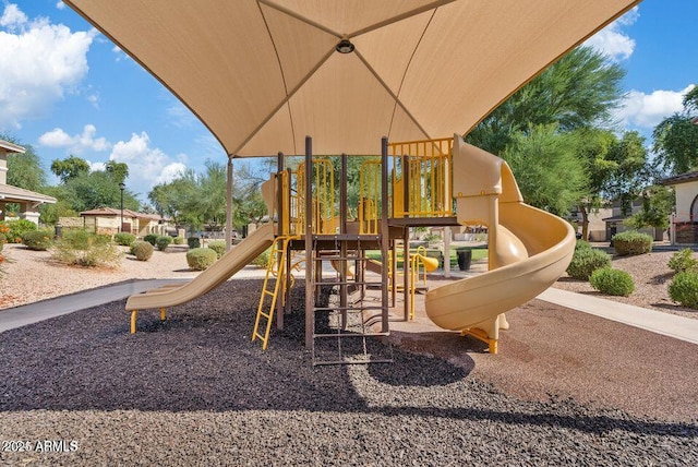 view of community jungle gym