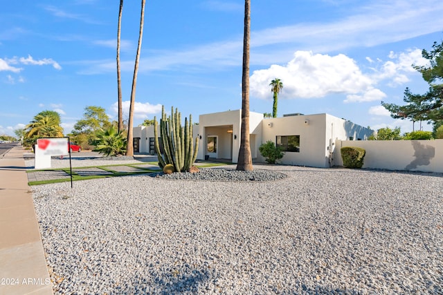 view of pueblo revival-style home