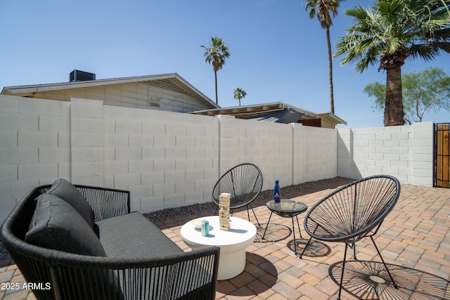 6907 E Palm Ln, Scottsdale, AZ 85257 - fenced backyard featuring a patio area