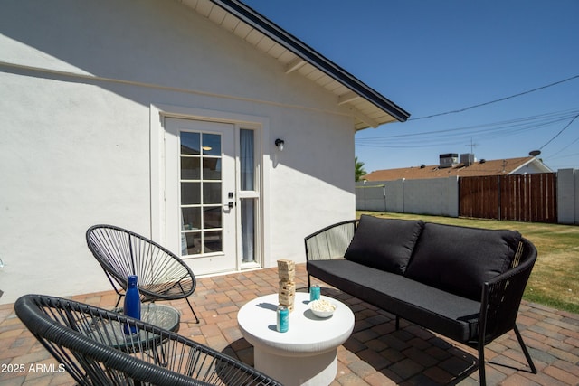 6907 E Palm Ln, Scottsdale, AZ 85257 - view of patio / terrace with an outdoor hangout area