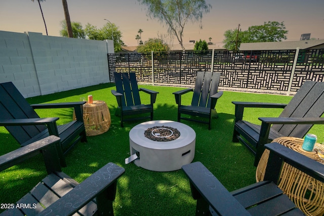 6907 E Palm Ln, Scottsdale, AZ 85257 - view of yard with a fire pit