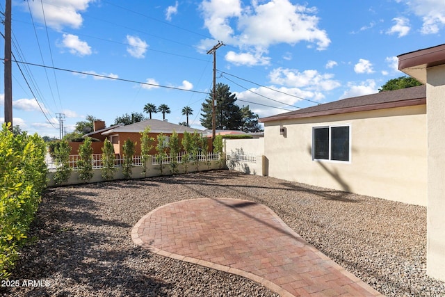 view of yard with a patio area