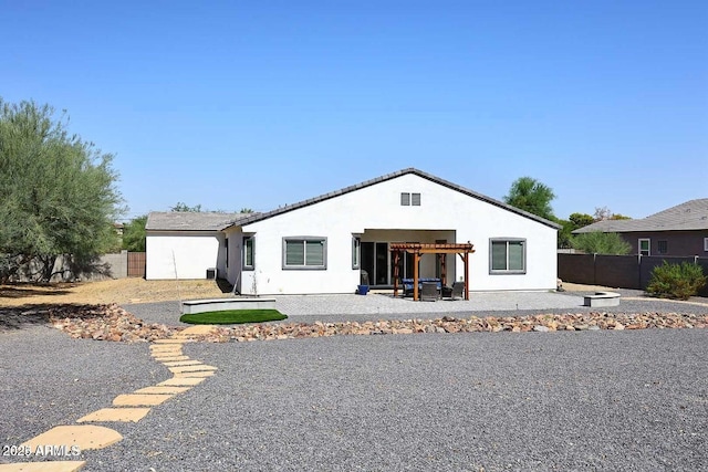 view of front of home with a patio area