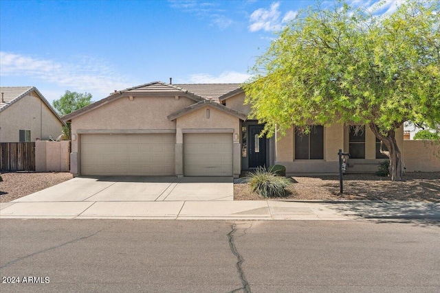 view of front of home featuring a garage