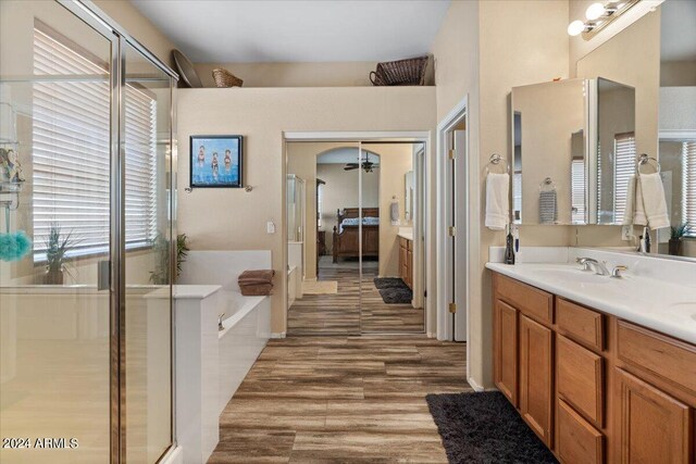 playroom with a chandelier and hardwood / wood-style floors