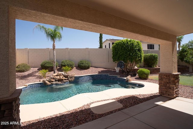 6014 W Oberlin Way, Phoenix, AZ 85083 - view of pool with a fenced backyard and a patio