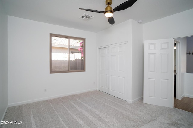 6014 W Oberlin Way, Phoenix, AZ 85083 - unfurnished bedroom featuring carpet floors, a closet, and a ceiling fan