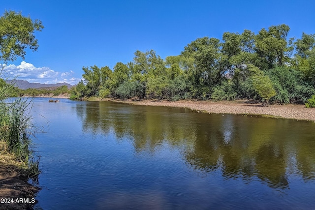 property view of water featuring a mountain view