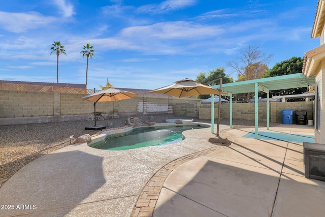 view of pool with a patio area