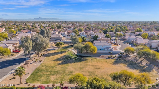 aerial view featuring a mountain view