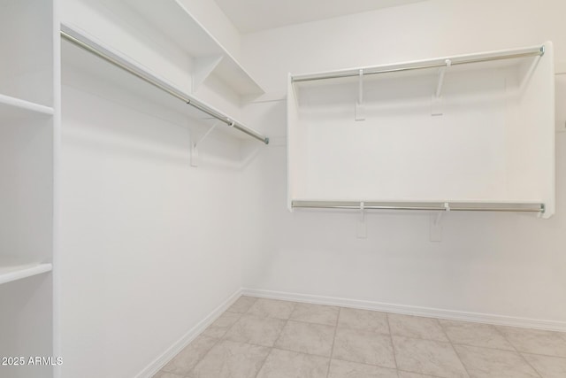 view of walk in closet