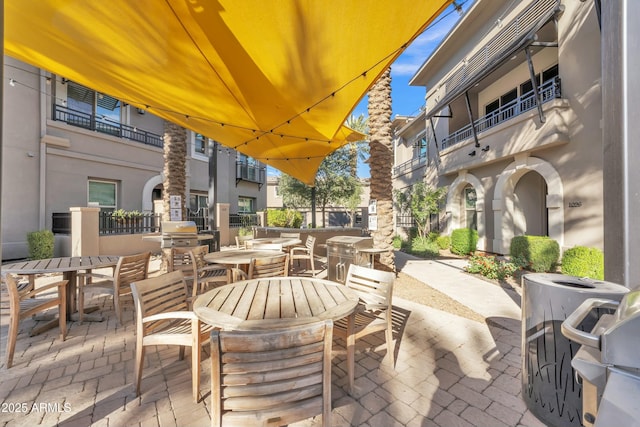 view of patio featuring grilling area