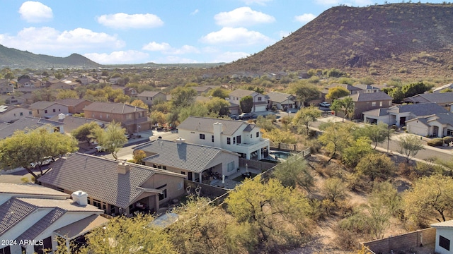 aerial view featuring a mountain view