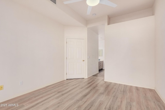 205 N 74th St Unit 110, Mesa, AZ 85207 - empty room featuring light wood-style floors and ceiling fan