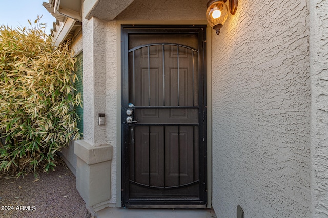 view of doorway to property