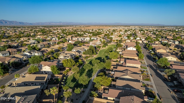 drone / aerial view with a mountain view