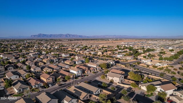 bird's eye view featuring a mountain view