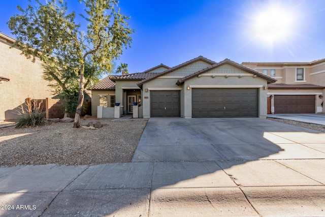 view of front of house featuring a garage