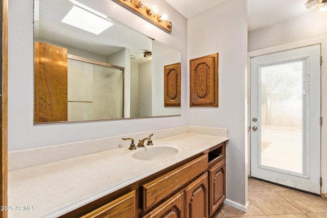 4922 W Fallen Leaf Ln, Glendale, AZ 85310 - full bath with vanity, tile patterned floors, and an enclosed shower