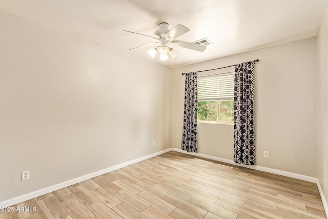 4922 W Fallen Leaf Ln, Glendale, AZ 85310 - spare room with a ceiling fan, baseboards, and light wood-style floors