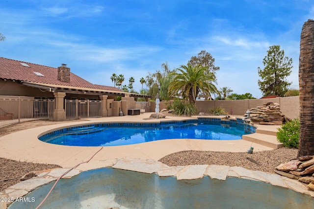 4922 W Fallen Leaf Ln, Glendale, AZ 85310 - view of swimming pool with a fenced backyard and a patio area