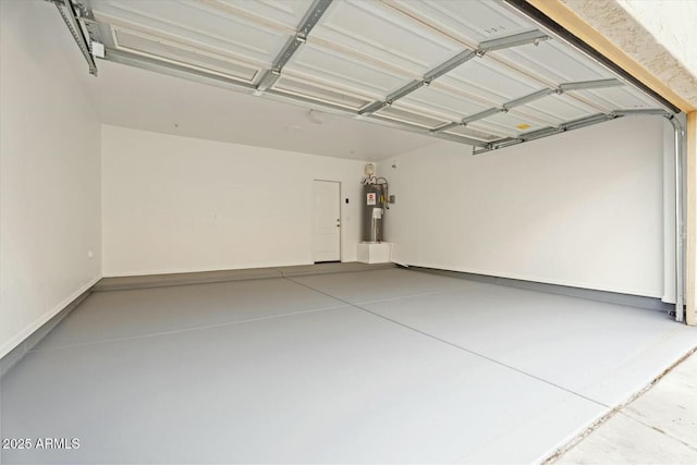 garage with water heater