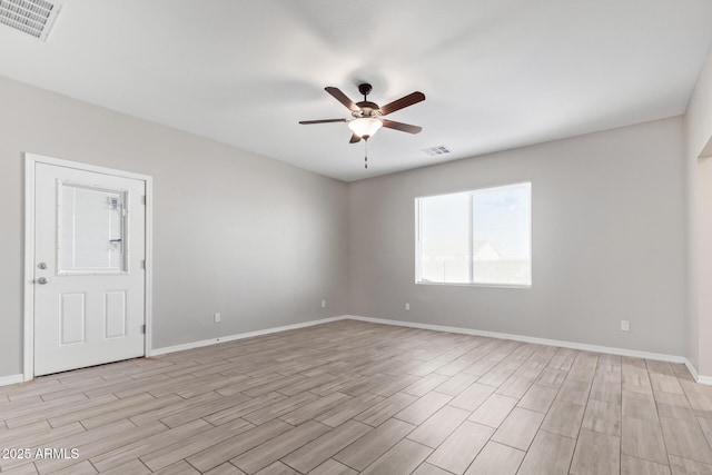 empty room with ceiling fan