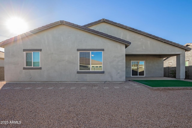 rear view of house with a patio area