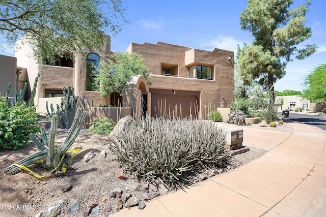 view of pueblo revival-style home