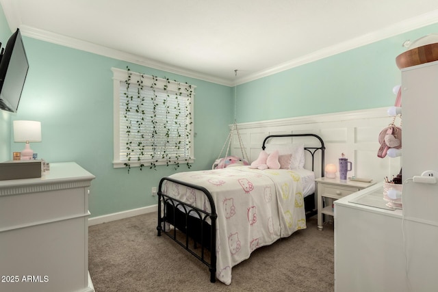 1676 W Sequoia Dr, Phoenix, AZ 85027 - carpeted bedroom featuring crown molding