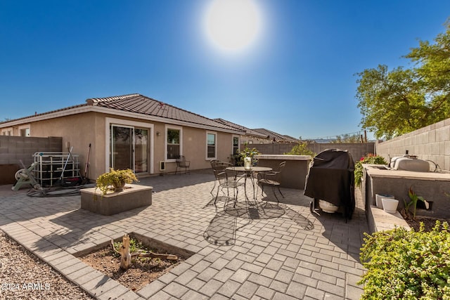 view of patio featuring grilling area