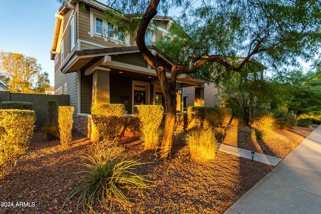 view of front of home