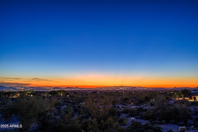 view of local wilderness with a mountain view