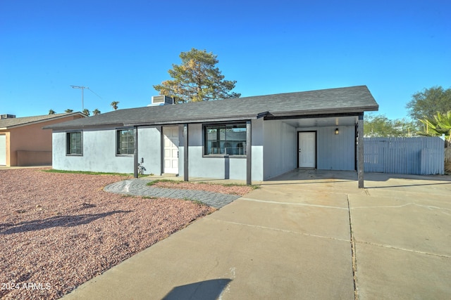 view of front of home