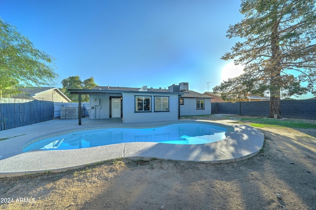 view of pool featuring a patio area