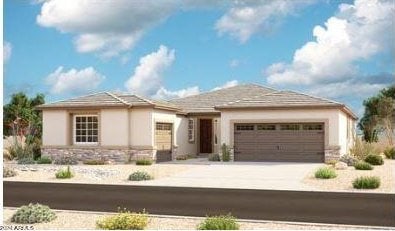 view of front facade with a garage