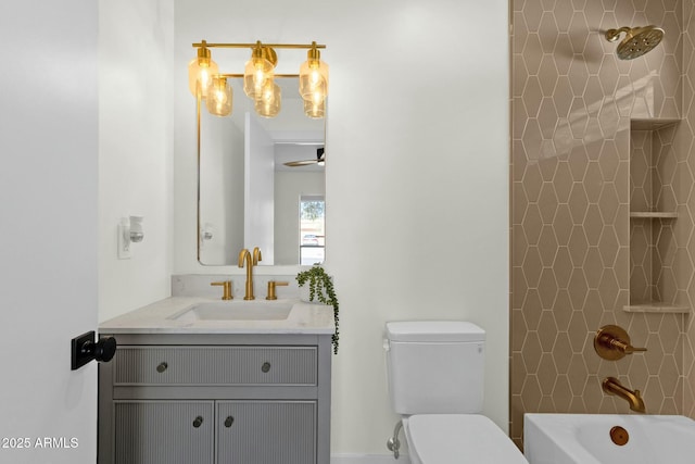 10013 N 106th Pl, Scottsdale, AZ 85258 - full bath featuring shower / washtub combination, toilet, and vanity