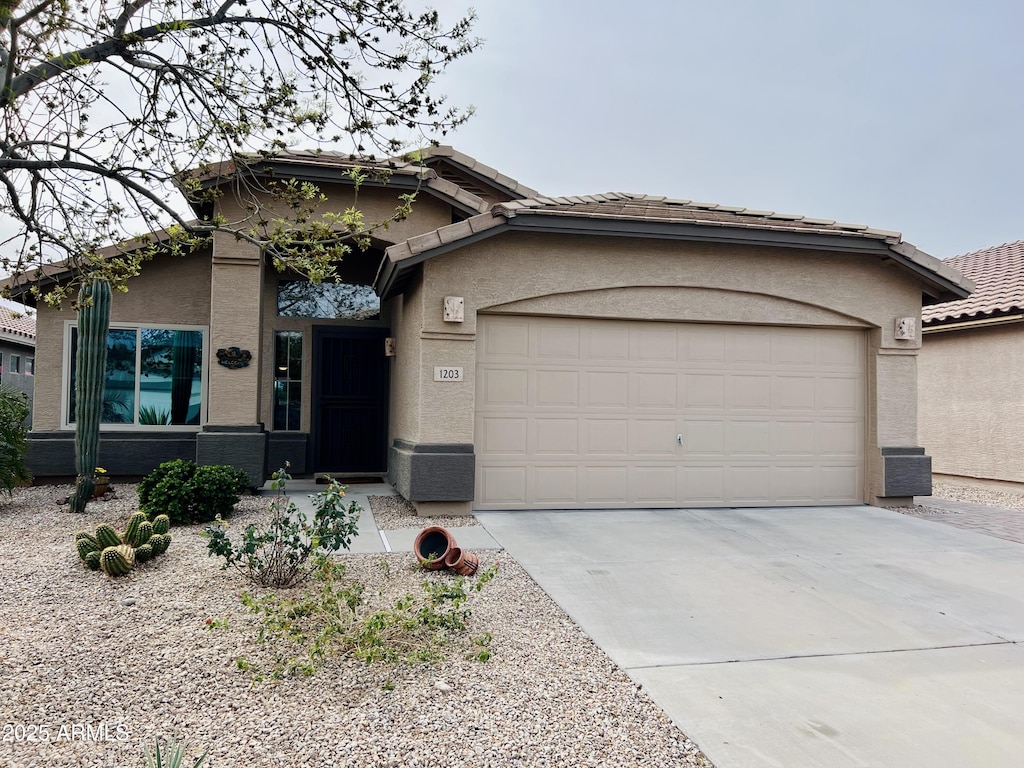 1203 W Mesquite Tree Ln, San Tan Valley, AZ 85143 - view of front of house with a garage